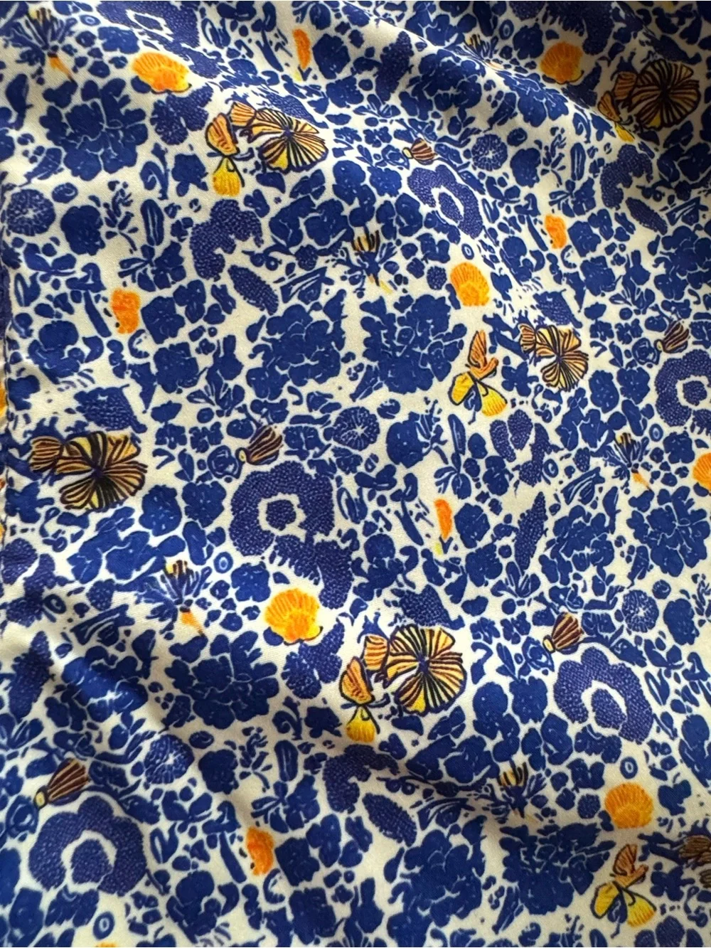 Strawberry Milk Mob Blue Swim Shorts with Yellow Drawstring